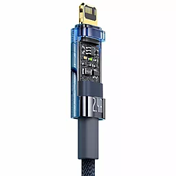 USB Кабель Baseus Explorer Series Intelligent Power-Off 2.4A Lightning Cable  Blue (CATS000403) - мініатюра 3