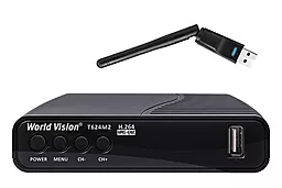 Комплект цифрового ТВ World Vision T624M2 + Wi-Fi Адаптер