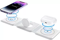 Беспроводная док-станция EasyLife MD-WX003 3-in-1 10w wireless charger white - фото Беспроводная док-станция EasyLife MD-WX003 3-in-1 10w wireless charger white