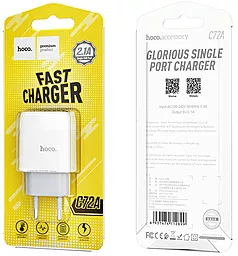 Мережевий зарядний пристрій Hoco C72A Glorious 2.1a home charger white - мініатюра 7 Мережевий зарядний пристрій Hoco C72A Glorious 2.1a home charger white - мініатюра 7