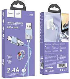 Hoco U132 USB-A - Lightning 12w 2.4a 1.2м cable Sky Blue - мініатюра 5 Hoco U132 USB-A - Lightning 12w 2.4a 1.2м cable Sky Blue - мініатюра 5