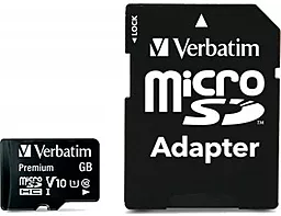 Карта памяти Verbatim 32 GB microSDHC UHS-I + SD Adapter (44083)