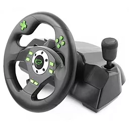 Руль c педалями и КПП Esperanza PC/PS3 Vibration motor Black/Green (EGW101)