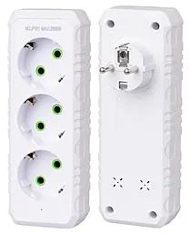 Мережевий фільтр (подовжувач) Voltronic F101-White 2500w 10а 3 розетки білий - фото Мережевий фільтр (подовжувач) Voltronic F101-White 2500w 10а 3 розетки білий