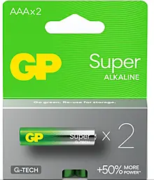 Батарейки GP AAA (LR3) Super Alcaline (24A21-SB2 / 4891199218040) 2шт - фото Батарейки GP AAA (LR3) Super Alcaline (24A21-SB2 / 4891199218040) 2шт