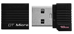 Флешка Kingston DataTraveler Micro 16 GB (DTMCK/16GB) Black - миниатюра 3