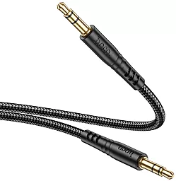 Аудіо кабель Hoco UPA24 Smooth AUX mini Jack 3.5mm M/M Cable 1 м black - мініатюра 2