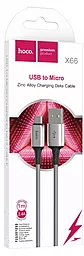Кабель Hoco X66 Howdy USB-A - micro USB 12w 2.4a 1м cable Grey - мініатюра 5 Кабель Hoco X66 Howdy USB-A - micro USB 12w 2.4a 1м cable Grey - мініатюра 5