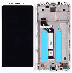 Дисплей Xiaomi Redmi 5 Plus з тачскріном і рамкою, White - фото Дисплей Xiaomi Redmi 5 Plus з тачскріном і рамкою, White