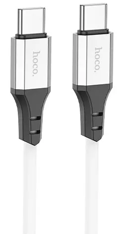 Кабель Hoco X86 Spear USB Type-C - Type-C 60w 3a 1м PD cable White - фото 1