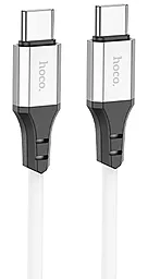 USB PD Кабель Hoco X86 Spear 3A 60W USB Type-C - Type-C Cable White