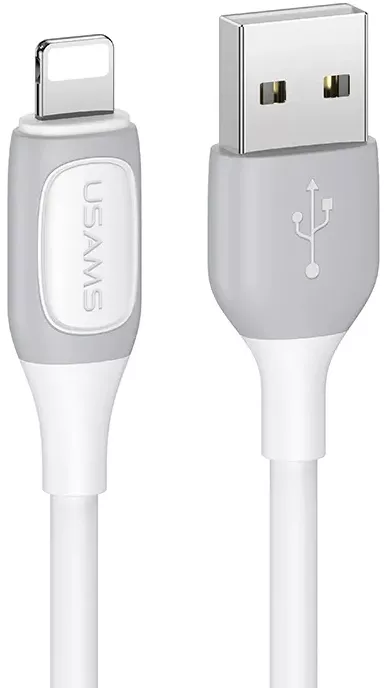 Кабель Usams SJ595 USB-A - Lightning 12w 2.4a 1м cable White - фото 1