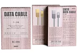USB Кабель Remax Linyo Lightning  Grey/Black (RC-088i) - мініатюра 3