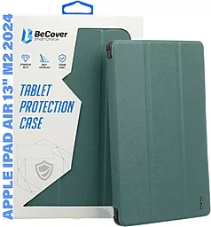 Чехол для планшета BeCover Magnetic для Apple iPad Air 13" M2 2024 Dark Green (711479) - фото Чехол для планшета BeCover Magnetic для Apple iPad Air 13" M2 2024 Dark Green (711479)
