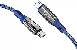 Кабель USB PD Hoco S51 100W 3A 1.2M USB Type-C - Type-C Cable Blue - миниатюра 3