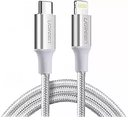 Кабель Ugreen US304 MFI USB Type-C - Lightning 36w 3a 1.5м PD сable White (US304) - фото Кабель Ugreen US304 MFI USB Type-C - Lightning 36w 3a 1.5м PD сable White (US304)