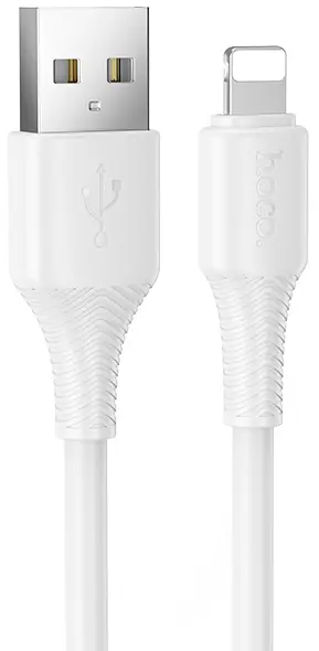Кабель Hoco X120 USB-A - Lightning 12w 2.4a 1м cable White - фото 1