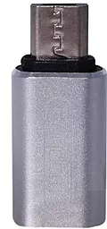 Адаптер-перехідник Earldom ET-TC09 micro USB to USb Type-C Silver - фото Адаптер-перехідник Earldom ET-TC09 micro USB to USb Type-C Silver