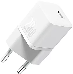Сетевое зарядное устройство Baseus Fast Charger GaN5 20W USB-C White (CCGN050102) - миниатюра 2