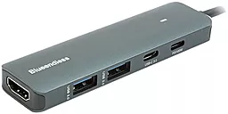 USB Type-C хаб Blueendless 5-in-1 grey (CA913435)