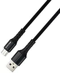 Кабель USB Mibrand MI-32 Nylon 10W 2A 2M micro USB Cable Black - миниатюра 2