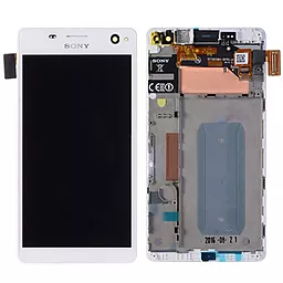 Дисплей Sony Xperia C4 (E5303, E5306, E5333, E5343, E5353, E5363) с тачскрином и рамкой, White