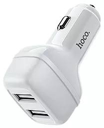 Автомобільний зарядний пристрій Hoco Z36 Leader 2USB White