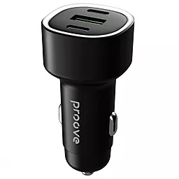 Автомобильное зарядное устройство Proove Flash 60w PD 2xUSB-C/USB-A ports car charger black (CCFL60111201) - фото Автомобильное зарядное устройство Proove Flash 60w PD 2xUSB-C/USB-A ports car charger black (CCFL60111201)