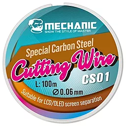 Струна металлическая для разделения дисплеев и сенсоров Mechanic CS01 0.06 мм / 100 м - фото Струна металлическая для разделения дисплеев и сенсоров Mechanic CS01 0.06 мм / 100 м