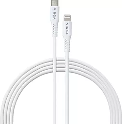 Кабель Vinga USB Type-C - Lightning 20w 3a 1м PD сable White (VCDCCLM231) - фото Кабель Vinga USB Type-C - Lightning 20w 3a 1м PD сable White (VCDCCLM231)