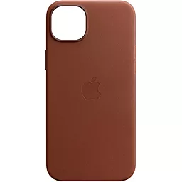 Чехол Epik Leather Case с MagSafe and Animation для Apple iPhone 14 Plus Saddle Brown
