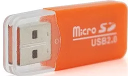 Картридер Merlion USB2.0 (CRD-1OR/01020) Orange - фото Картридер Merlion USB2.0 (CRD-1OR/01020) Orange