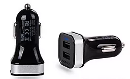 Автомобільний зарядний пристрій Momax XC USB 1a 2xUSB-A ports car charger black (SCC02DD)