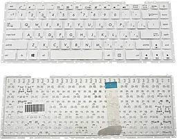 Клавіатура для ноутбуку Asus X442 series без рамки White