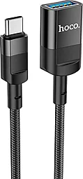 OTG-переходник Hoco U107 USB 3.0 Type-C USB 1.2м Black