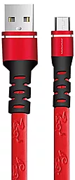 Кабель WUW X96 USB-A - micro USB 12w 2.4a 1м cable Red - фото Кабель WUW X96 USB-A - micro USB 12w 2.4a 1м cable Red