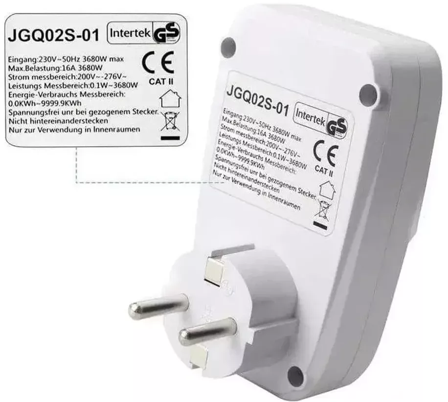 Измеритель мощности Intertek JGQ02S-01 16а 3680 Вт - фото 5