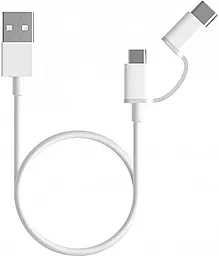Універсальний кабель Xiaomi Mi 2-in-1 USB-A to Type-C/micro USB 12w 2.4a 1м сable White (SJV4082TY) - фото Універсальний кабель Xiaomi Mi 2-in-1 USB-A to Type-C/micro USB 12w 2.4a 1м сable White (SJV4082TY)