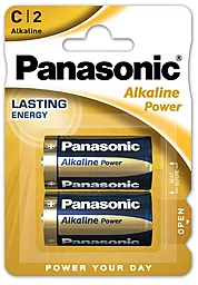 Батарейки Panasonic Alkaline Power Lasting C/LR14 BL 2 шт 1.5 V