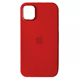 Чехол Silicone Case Full Camera Square Metal Frame for Apple iPhone 11 Red