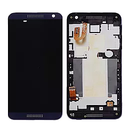 Дисплей HTC Desire 610 с тачскрином и рамкой, Blue - фото Дисплей HTC Desire 610 с тачскрином и рамкой, Blue