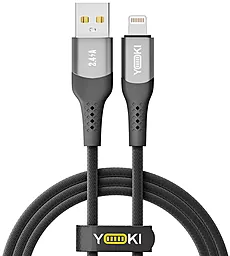 Кабель Yoki YK-SO15 SOLID USB-A - Lightning 12w 2.4a 1.2м cable Black - фото Кабель Yoki YK-SO15 SOLID USB-A - Lightning 12w 2.4a 1.2м cable Black