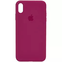 Чехол Silicone Case Full для Apple iPhone XS Max Rose Red