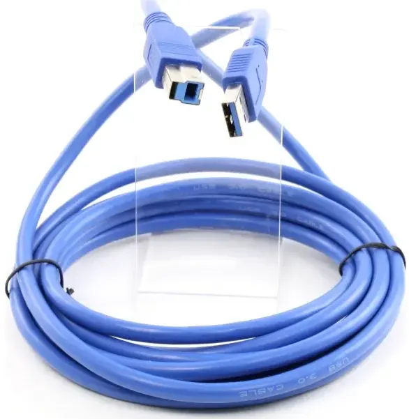 Кабель (шлейф) Atcom USB 3.0 AM/BM 3м Blue - фото 2