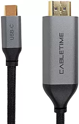 Відеокабель USB Type-C - HDMI v2.0 4k 60hz 1.8m black (CA913350) PowerPlant - фото Відеокабель USB Type-C - HDMI v2.0 4k 60hz 1.8m black (CA913350) PowerPlant