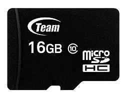Карта пам'яті Team microSDHC 16GB Class 10 (TUSDH16GCL1002) - фото Карта пам'яті Team microSDHC 16GB Class 10 (TUSDH16GCL1002)