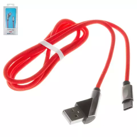 Кабель Konfulon S69 USB-A - Type-C 10.5w 1м cable Red - фото 1