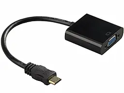 Видео переходник (адаптер) Mini HDMI - VGA 1080p 60hz 0.3m black (YT-C-mnHDMI(M) / VGA(F)-B) EasyLife - фото Видео переходник (адаптер) Mini HDMI - VGA 1080p 60hz 0.3m black (YT-C-mnHDMI(M) / VGA(F)-B) EasyLife