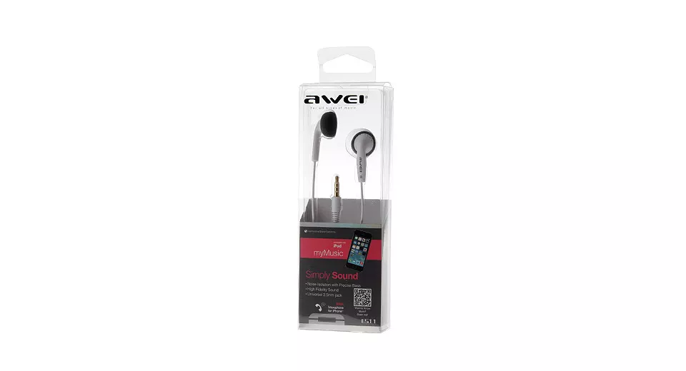 Наушники Awei ES-11i Black - фото 2