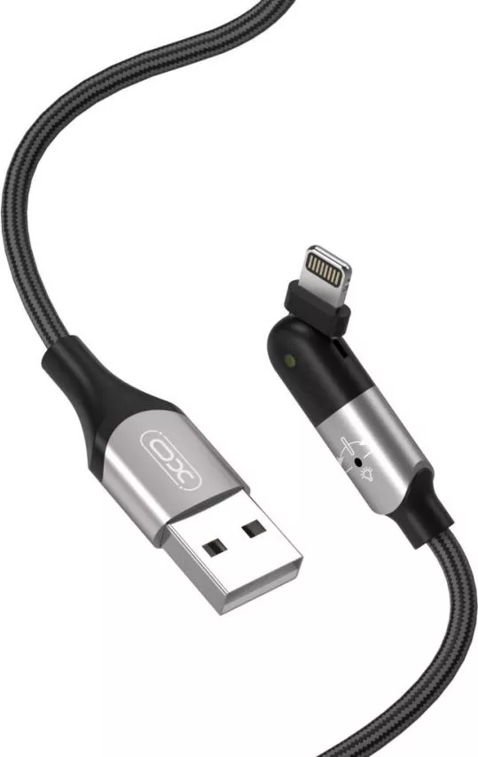 Кабель XO NB176 USB-A - Lightning 12w 2.4a 1.2м cable Black - фото 1